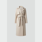 manteau femme long ceinturé croisé