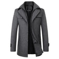 manteau homme col à revers coupe ajustée en gris