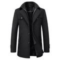 manteau homme col à revers coupe ajustée en noir