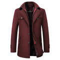 manteau homme col à revers coupe ajustée en rouge
