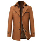 manteau homme col à revers coupe ajustée en marron