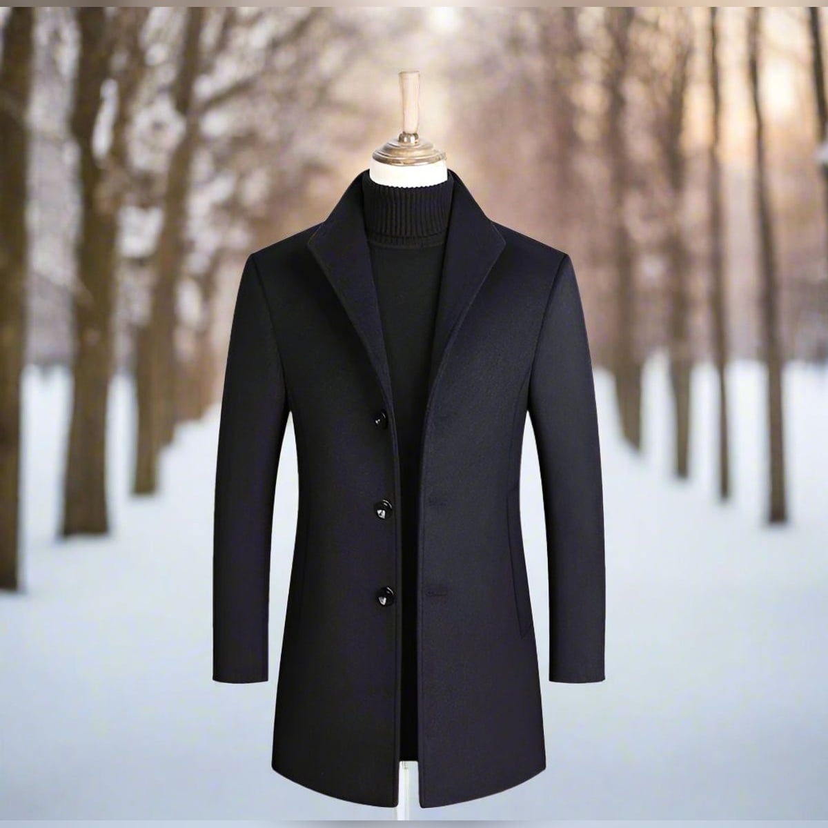 manteau homme col classique boutons