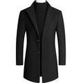 manteau homme col classique boutons noir