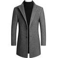 manteau homme col classique boutons gris