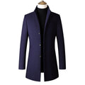 manteau homme col classique boutons bleu marine