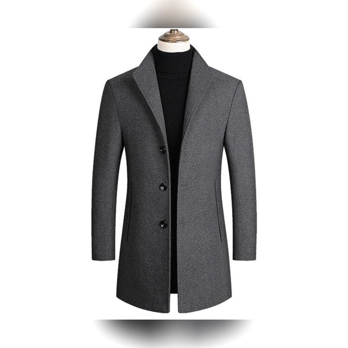 manteau homme col classique boutons