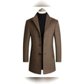 manteau homme col classique boutons kaki