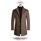 manteau homme col classique boutons kaki