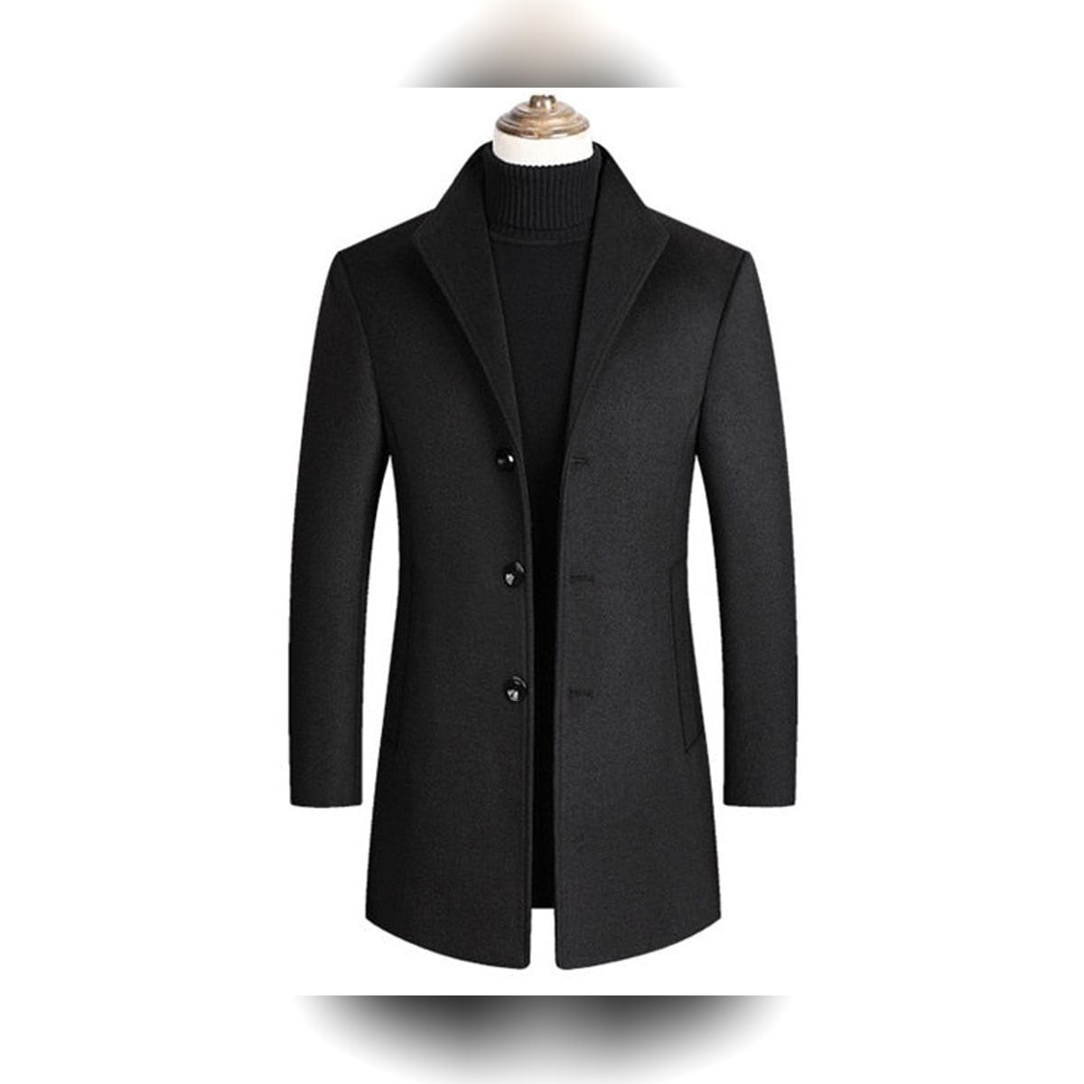manteau homme col classique boutons