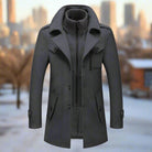 manteau homme col montant coupe droite
