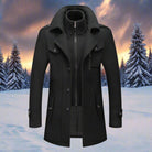 manteau homme col montant coupe droite