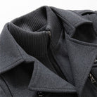 manteau homme col montant coupe droite