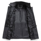 manteau homme col montant coupe droite
