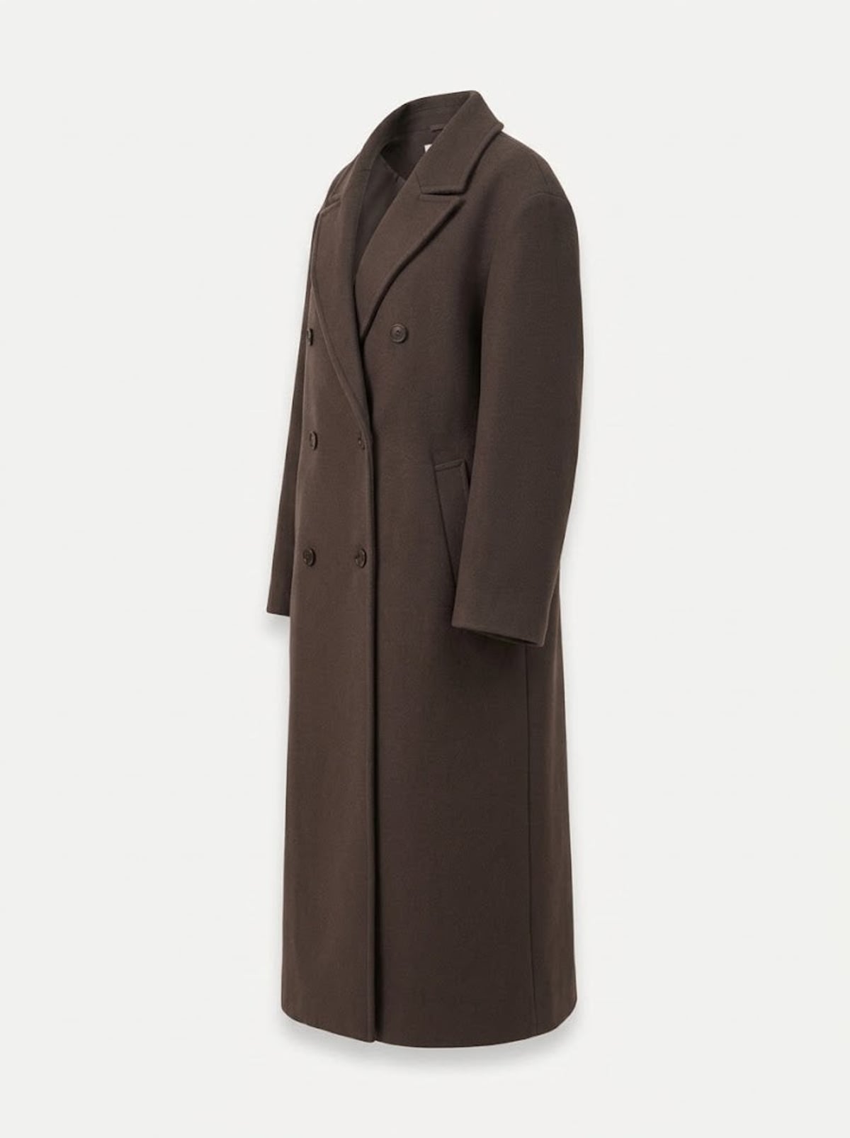 manteau long femme oversize croisé
