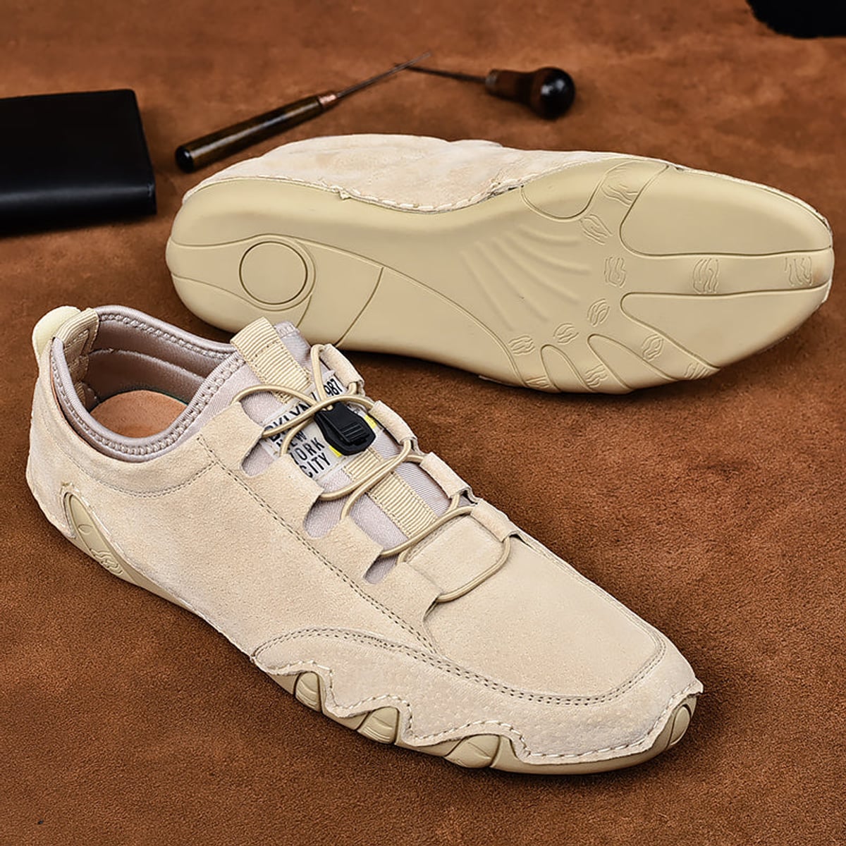 mocassin homme sans lacets