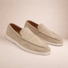 mocassin homme semelle blanche en beige