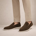 mocassin homme semelle blanche en marron