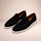 mocassin homme semelle blanche en noir