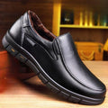 mocassin homme semelle épaisse sans lacets en noir peluche