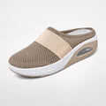 mule femme semelle plateforme à enfiler en kaki