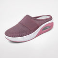 mule femme semelle plateforme à enfiler en rose