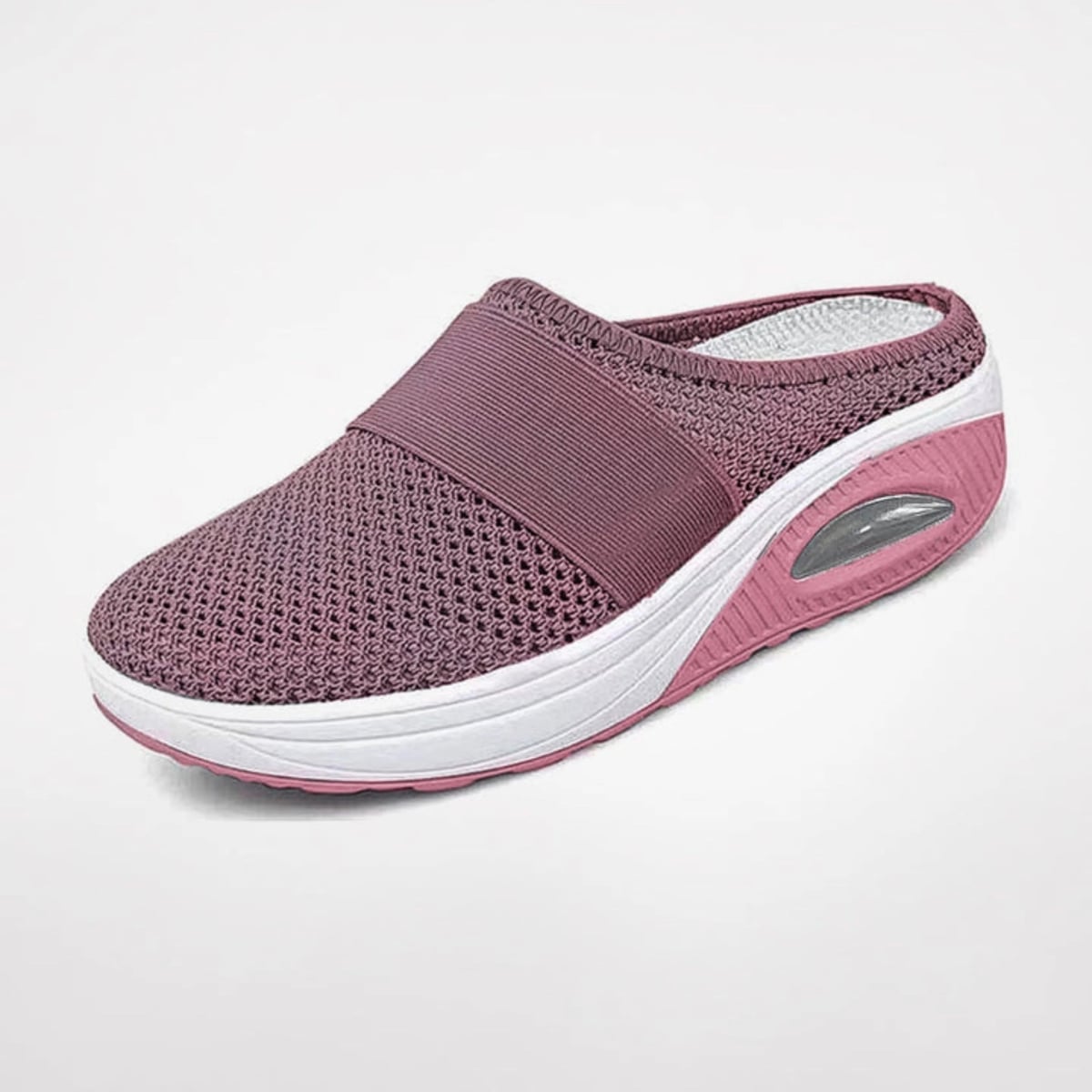 mule femme semelle plateforme à enfiler en rose