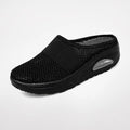 mule femme semelle plateforme à enfiler en noir