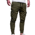 pantalon cargo homme coupe slim jogger en vert