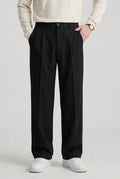pantalon homme à pinces coupe droite en noir