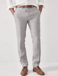 pantalon homme chino coupe droite taille mi-haute en gris clair
