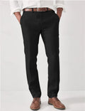 pantalon homme chino coupe droite taille mi-haute en noir