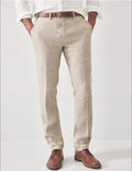 pantalon homme chino coupe droite taille mi-haute en beige