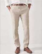 pantalon homme chino coupe droite taille mi-haute en beige