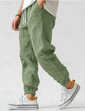pantalon homme coupe ample taille élastiquée en vert