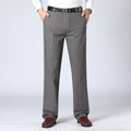 pantalon homme coupe droite à pinces en gris