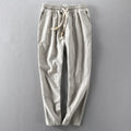 pantalon homme coupe droite taille élastique en gris