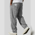 pantalon homme coupe large avec poches en gris