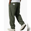 pantalon homme coupe large avec poches en vert