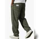 pantalon homme coupe large avec poches en vert