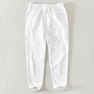 pantalon homme coupe large style japonais en blanc