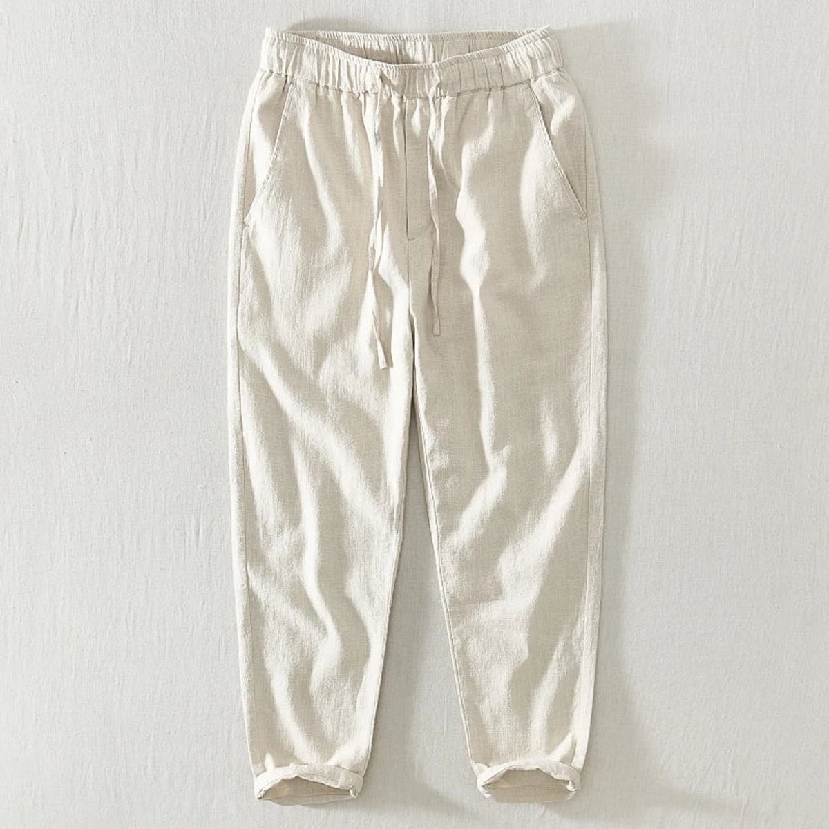 pantalon homme coupe large style japonais en kaki