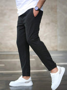 pantalon homme coupe slim taille élastiquée