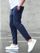 pantalon homme coupe slim taille élastiquée
