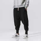 pantalon homme sarouel coupe ample en noir