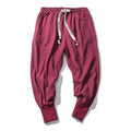 pantalon homme sarouel coupe ample en rouge