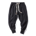 pantalon homme sarouel coupe ample en noir