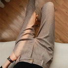pantalon homme taille haute chevrons en marron