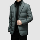 parka homme coupe ajustée col à revers
