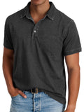polo homme manches courtes coupe droite en noir
