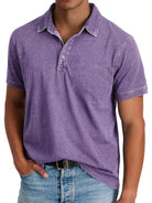 polo homme manches courtes coupe droite en violet